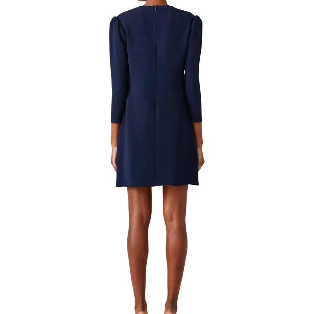Shoshanna Navy Nikko Dress Lace-Up Nautical Sz 12 3/4 Sleeve MSRP $395 - Picture 6 of 7